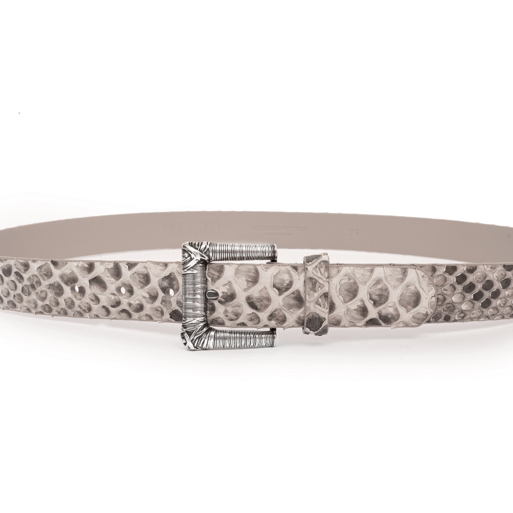 CINTURÓN NATURAL HILOS PLATA 3CM