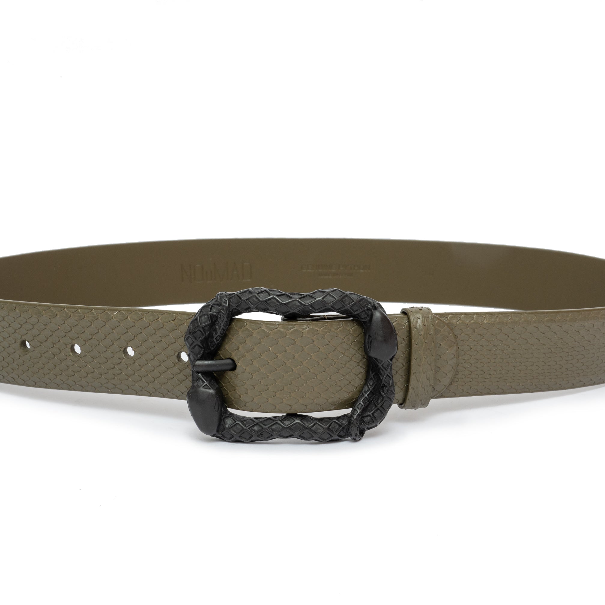 CINTURÓN KAKI RECTANGULAR NEGRA 4CM