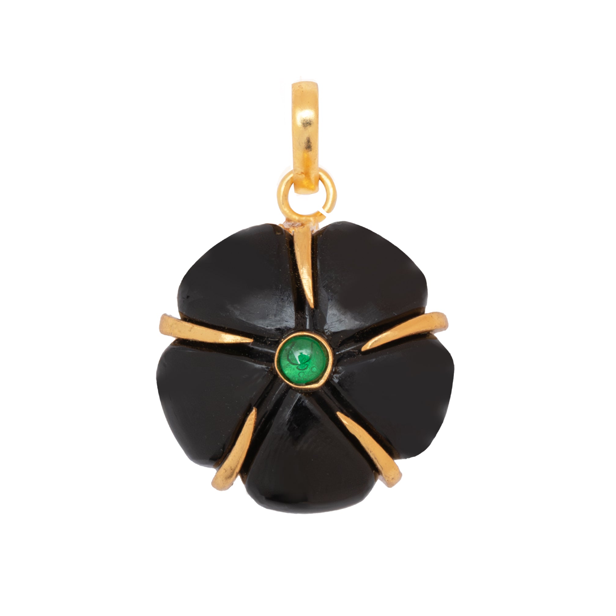COLGANTE FLOR NEGRA 22MM