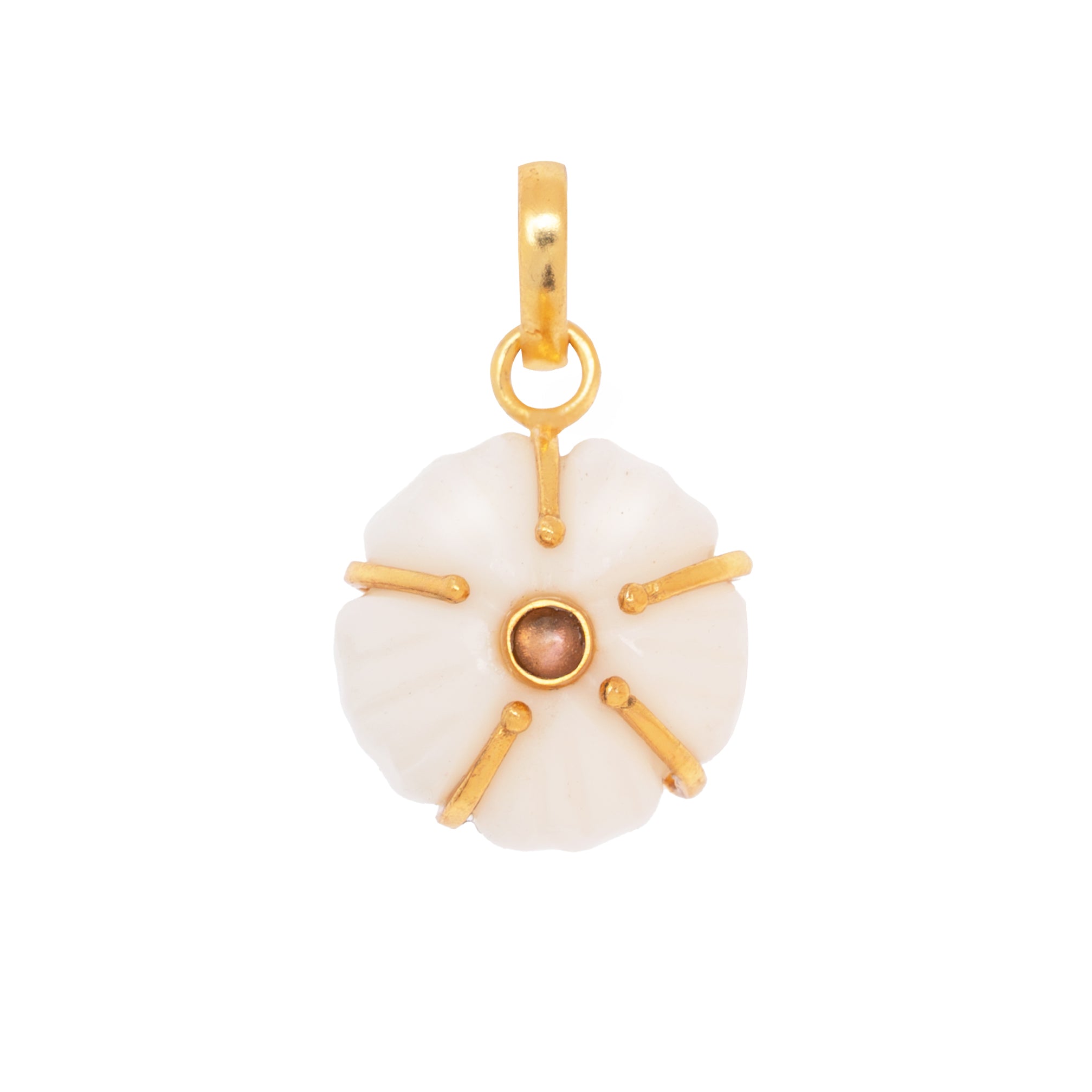 COLGANTE FLOR BLANCA 18MM