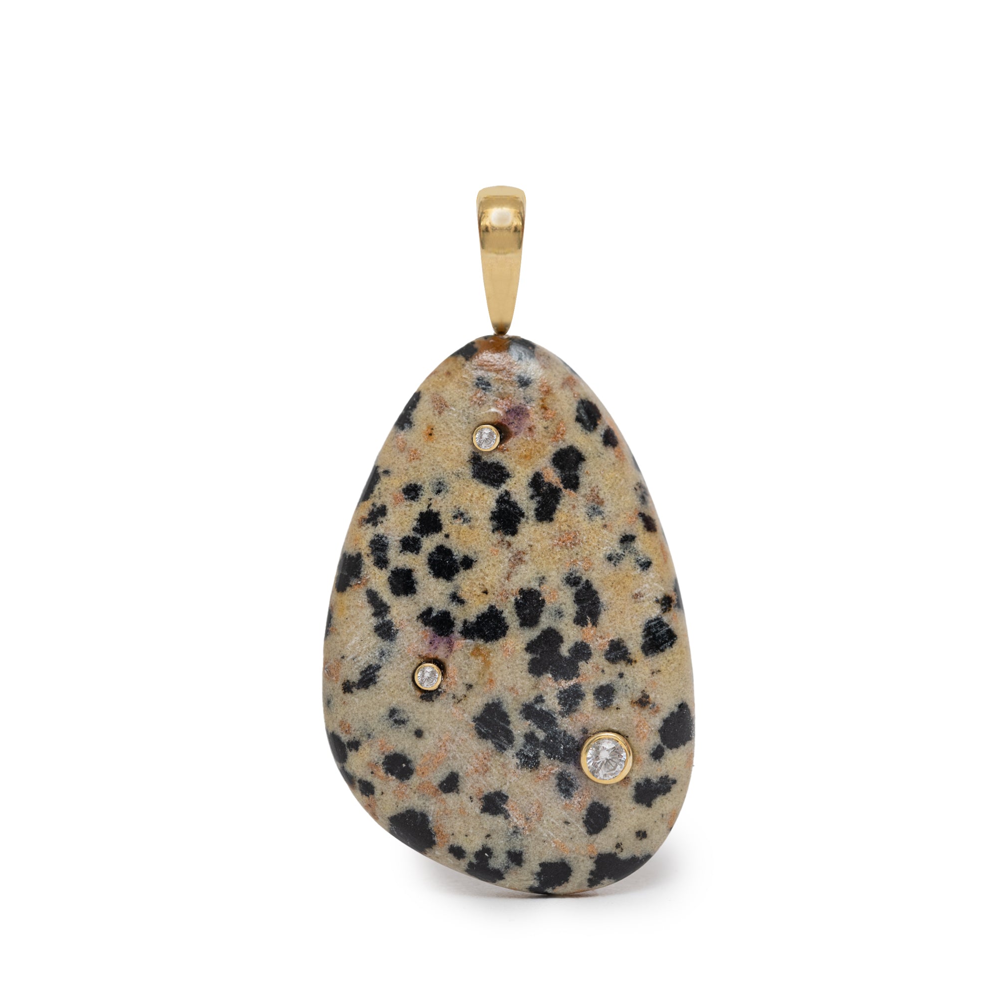 WHITE OVAL PENDANT 30MM