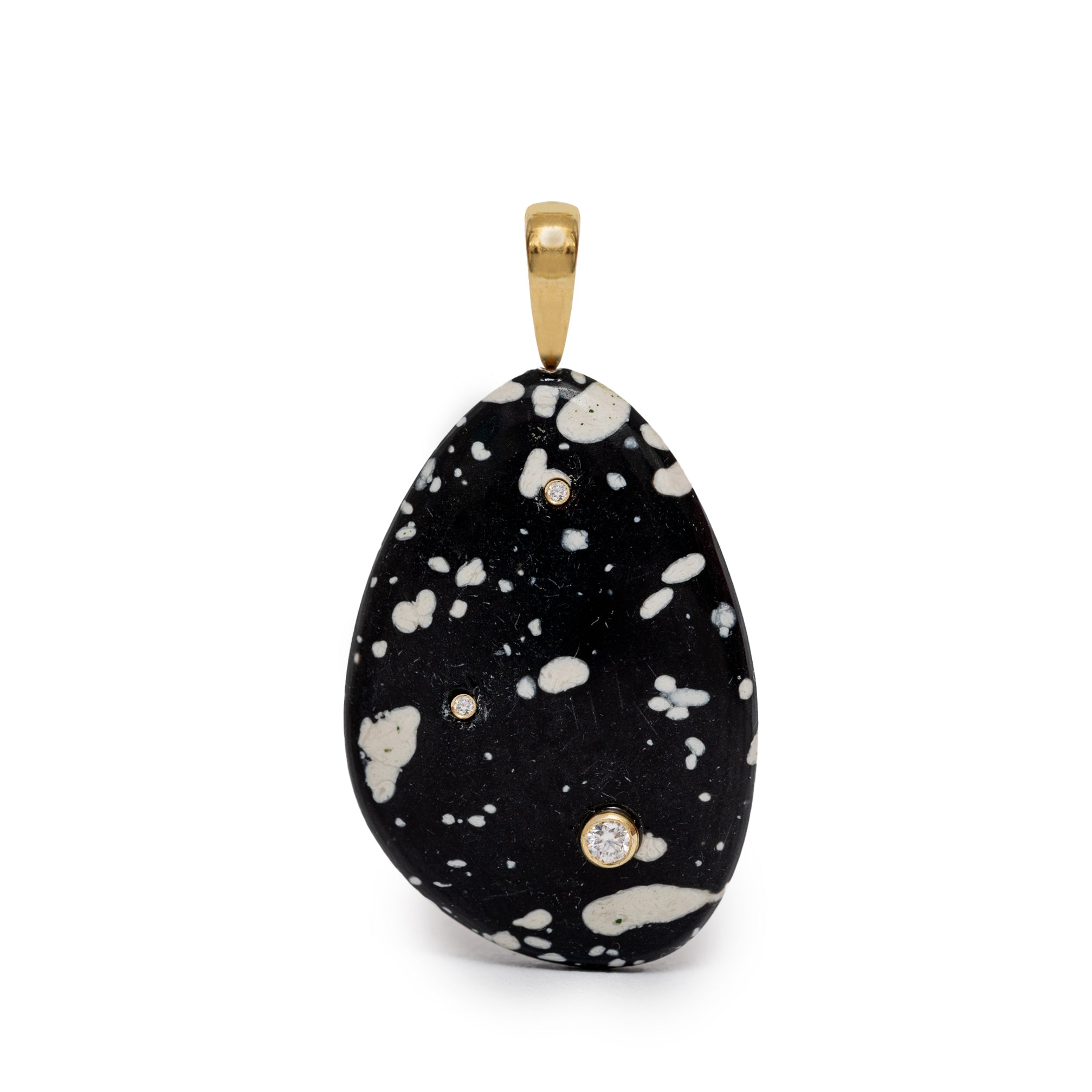 COLGANTE OVAL NEGRO 30MM