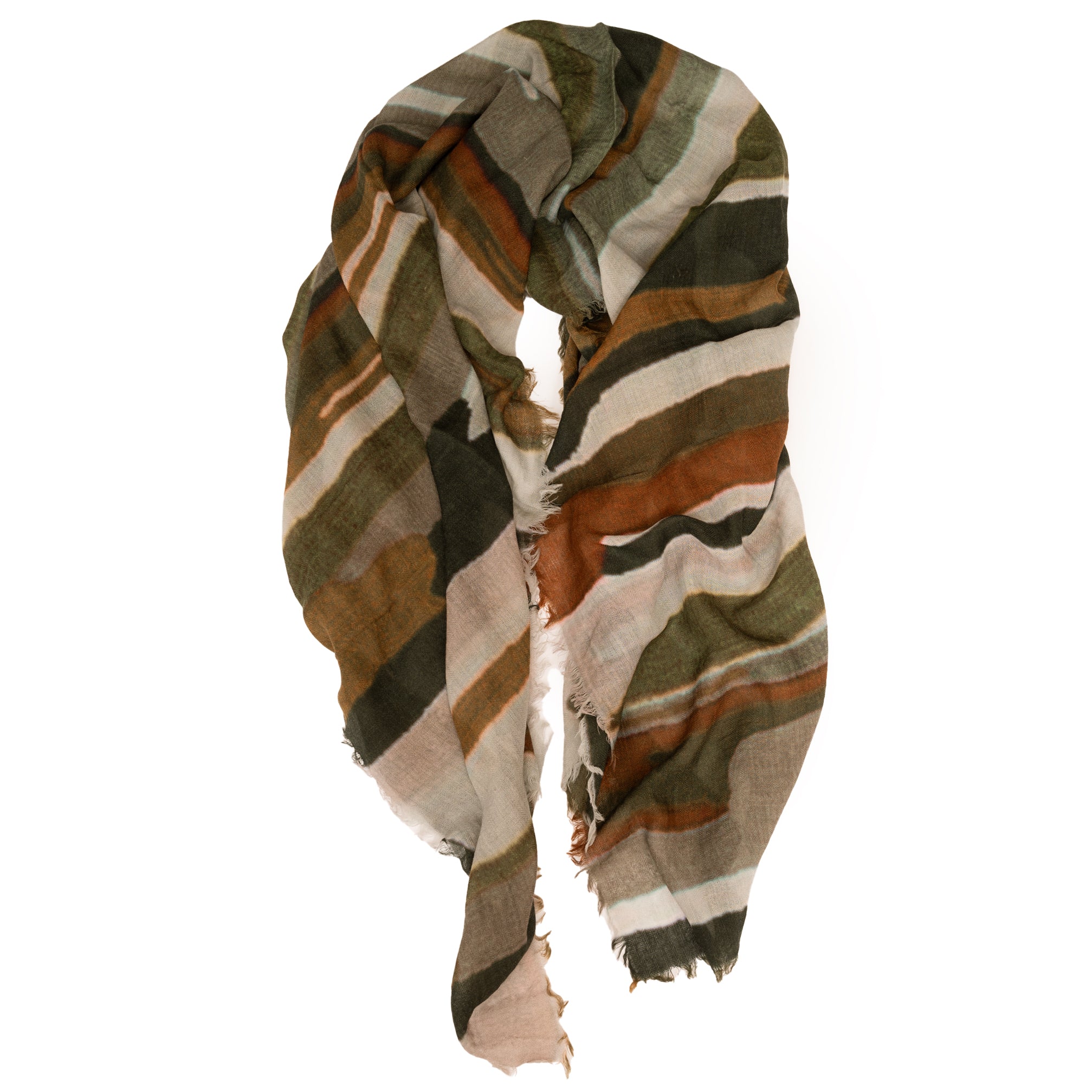 CHAL PRINTED IN GREEN TONES