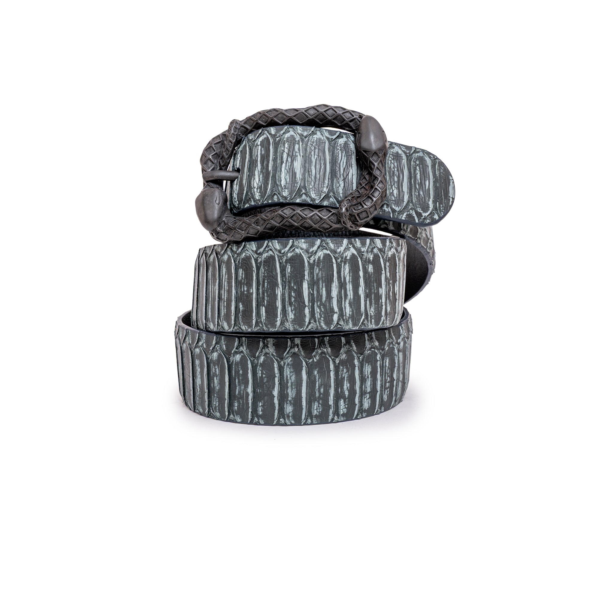 BLACK RECTANGULAR KHAKI BELT 4CM