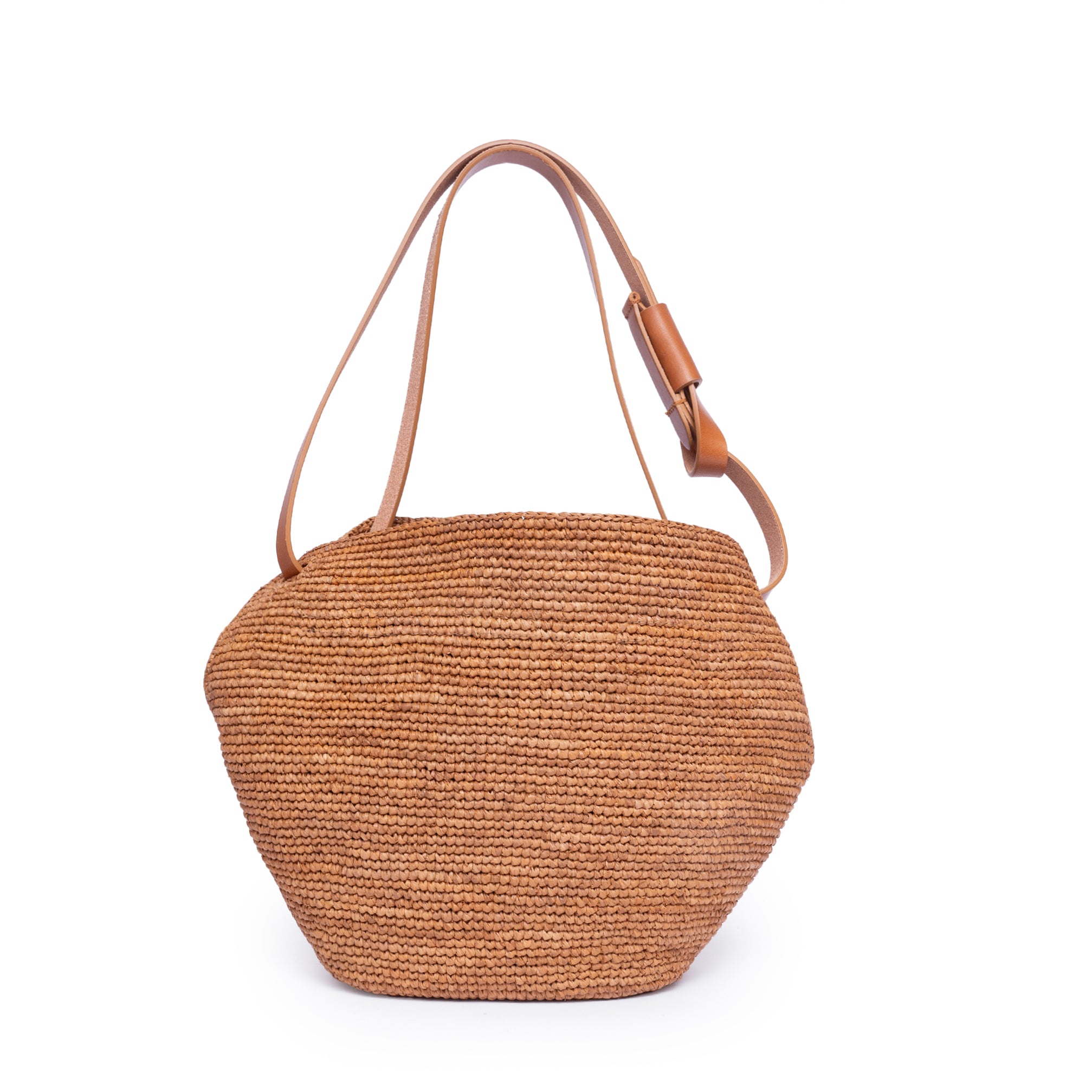CAMEL RAFFIA BASKET