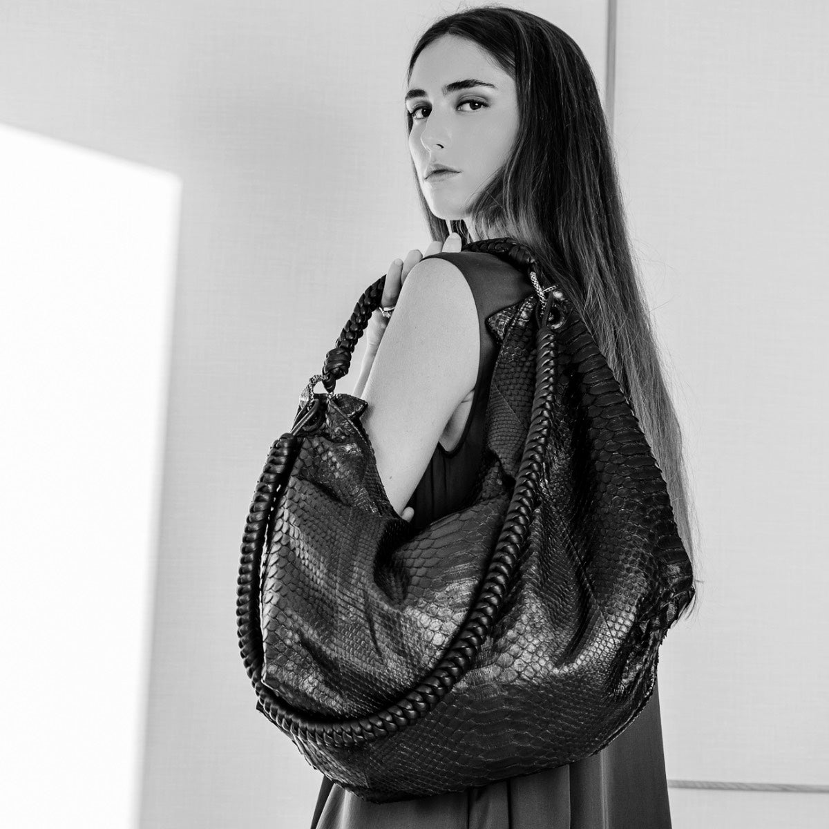 Redang L black leather