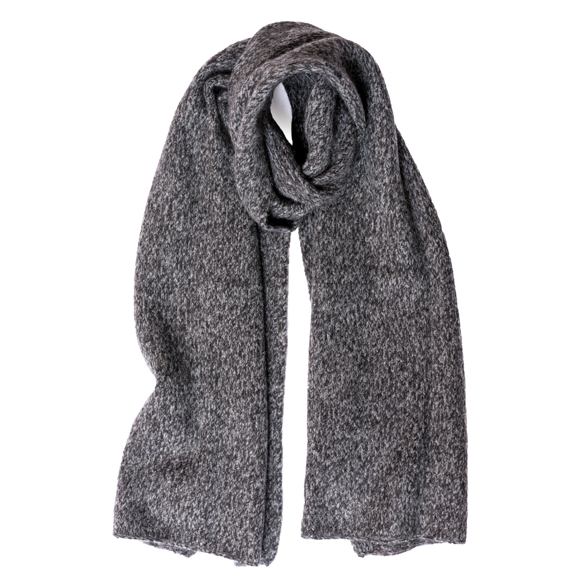 BUFANDA PUNTO JASPEADA GRIS