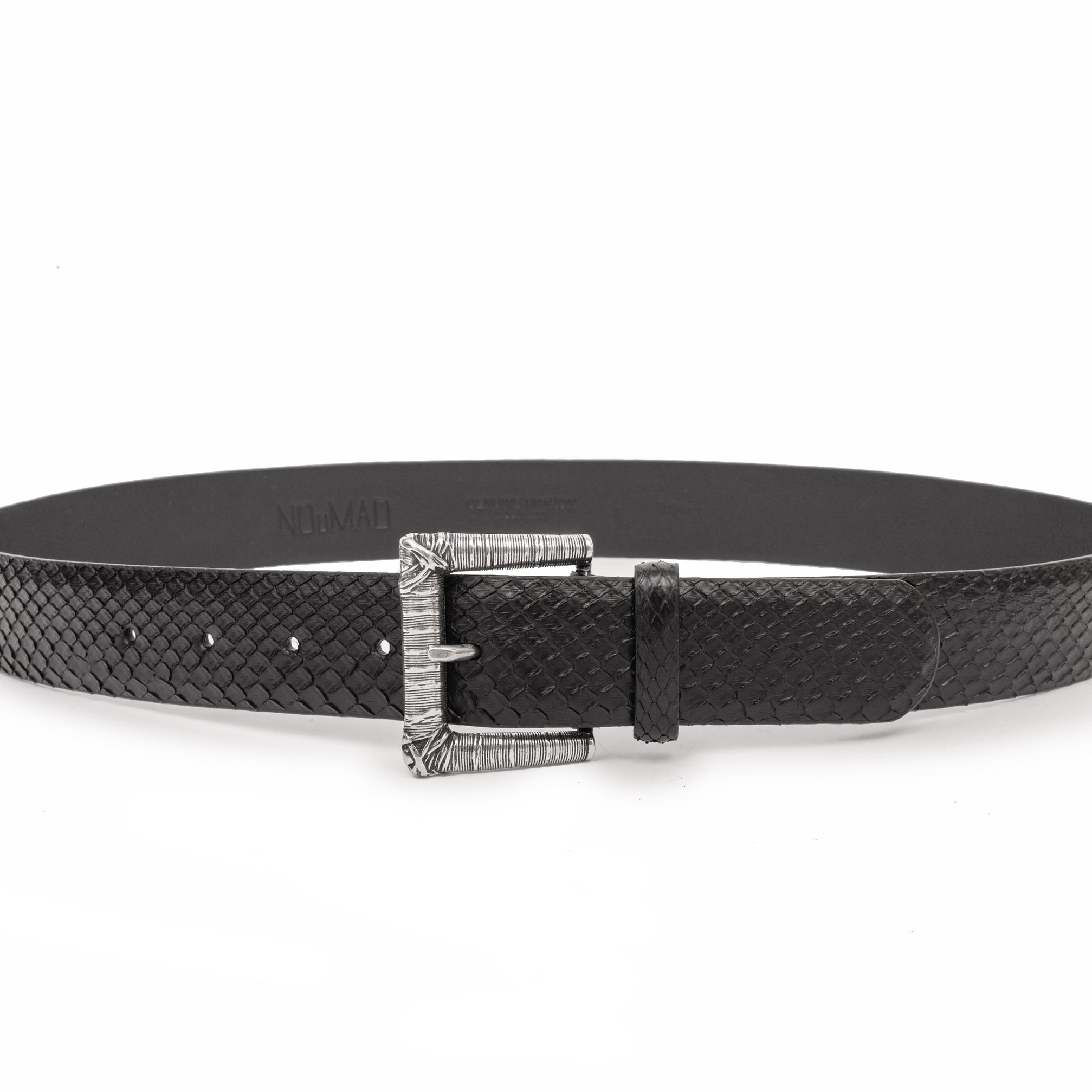 CINTURÓN NEGRO HILOS PLATA 4CM