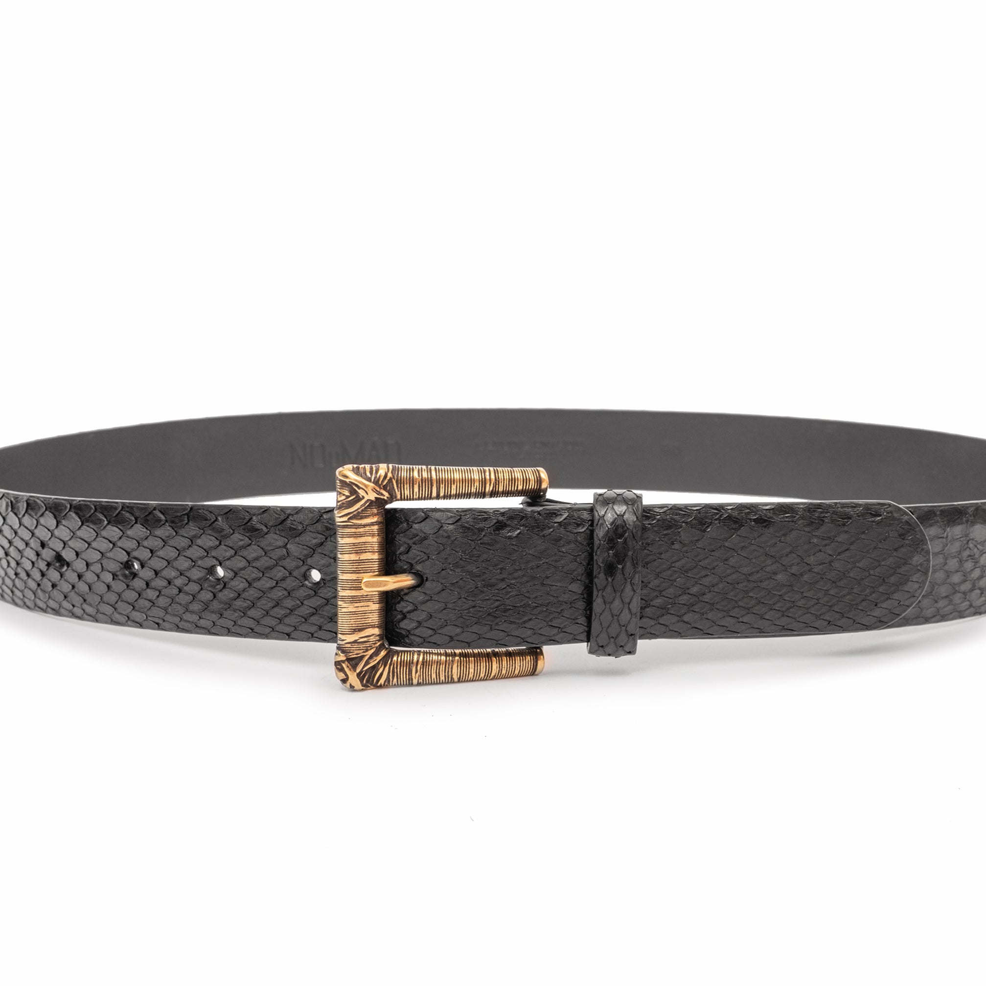 CINTURÓN NEGRO HILOS DORADO 4CM