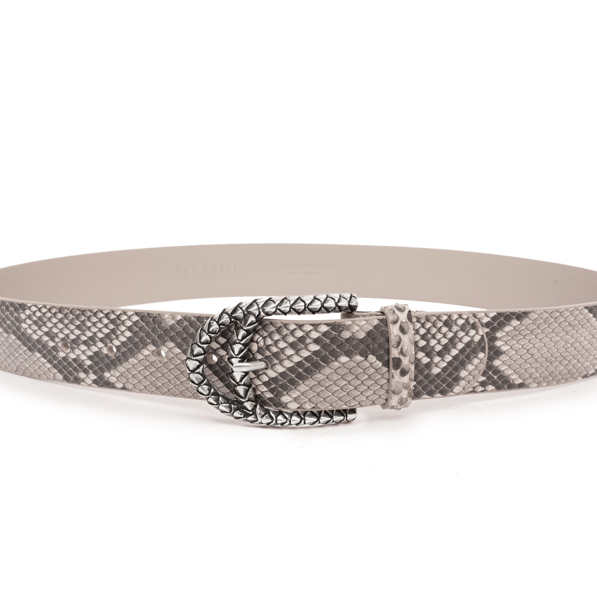 CINTURÓN NATURAL BÁSICA PLATA 4CM