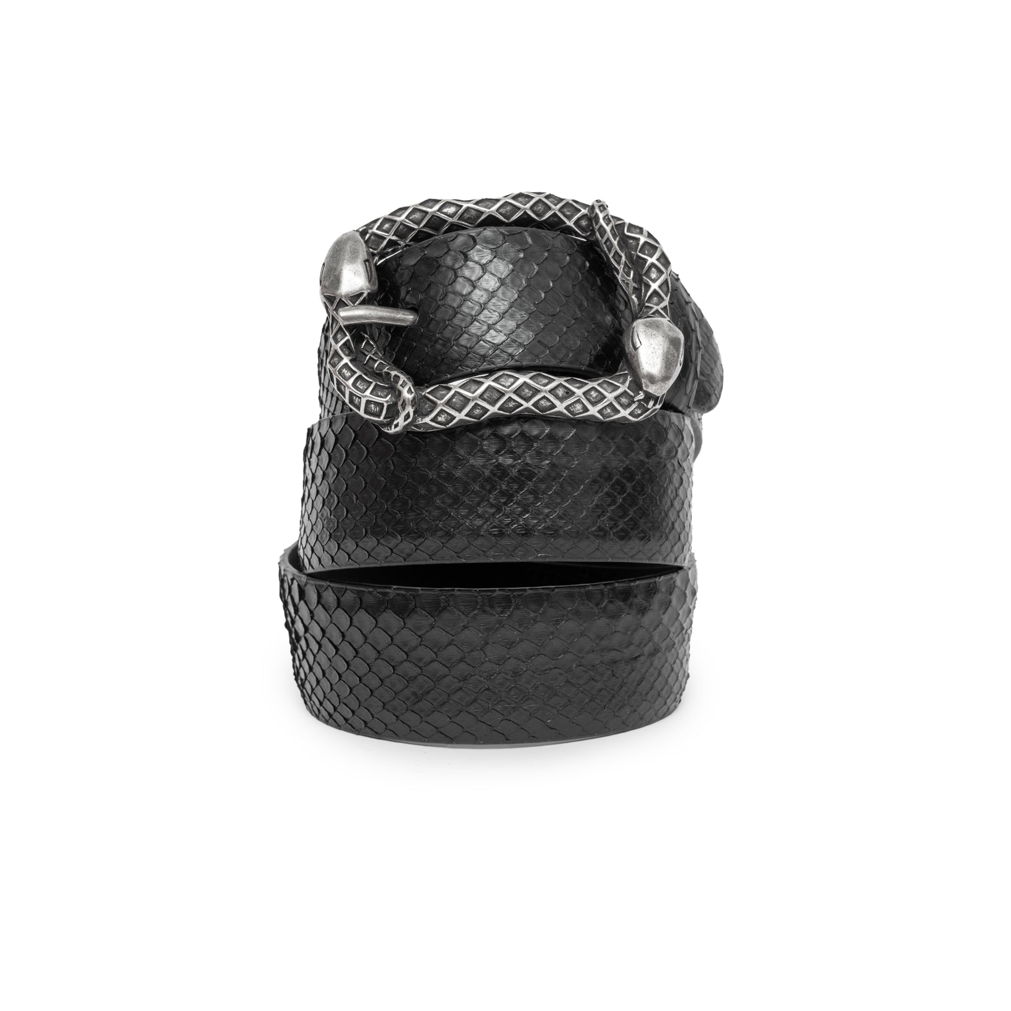 CINTURÓN NEGRO RECTANGULAR PLATA 4CM