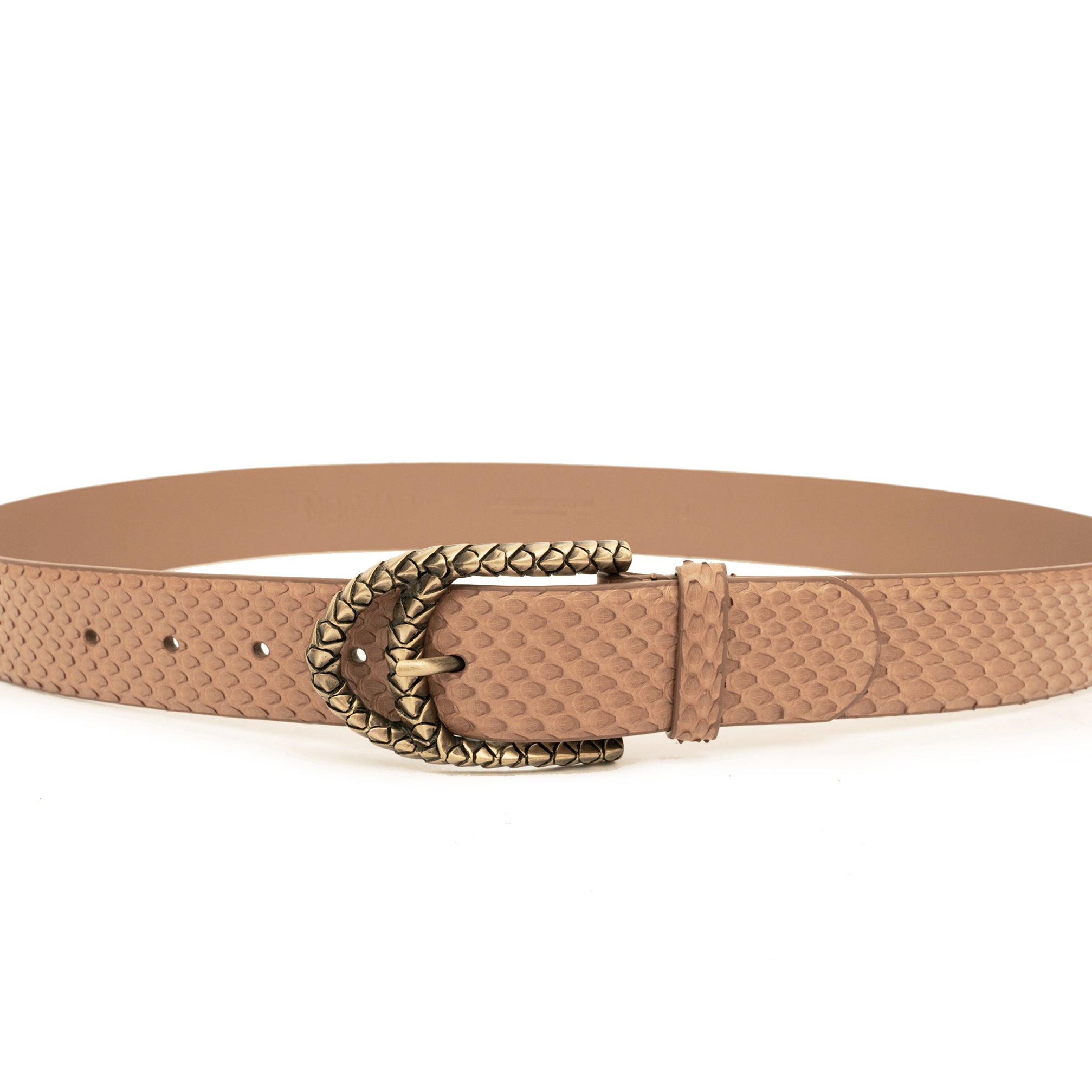 CINTURÓN CAMEL BÁSICA DORADA 4CM