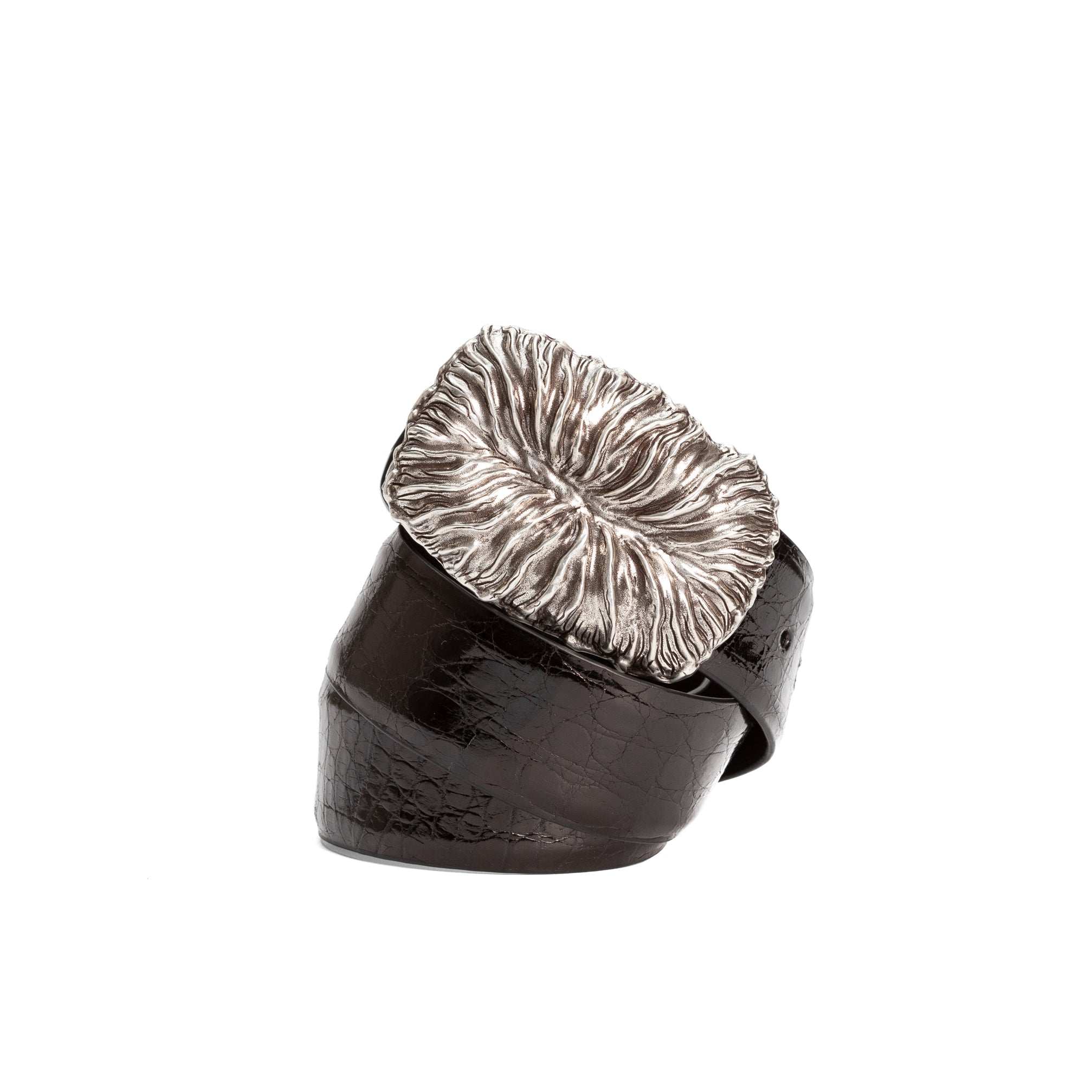 CINTURÓN DE COCODRILO NEGRO
