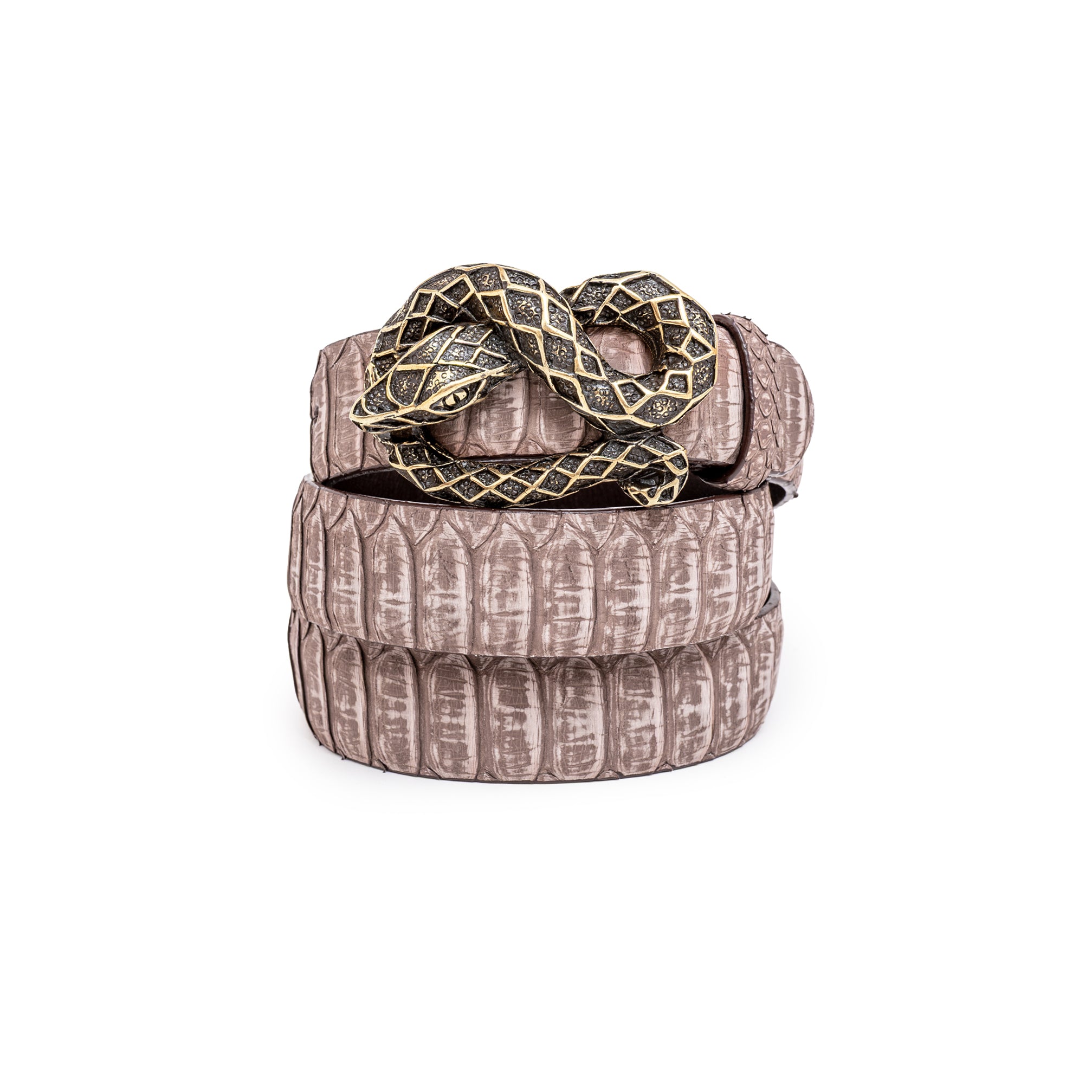 BASIC GOLD KHAKI BELT 4CM