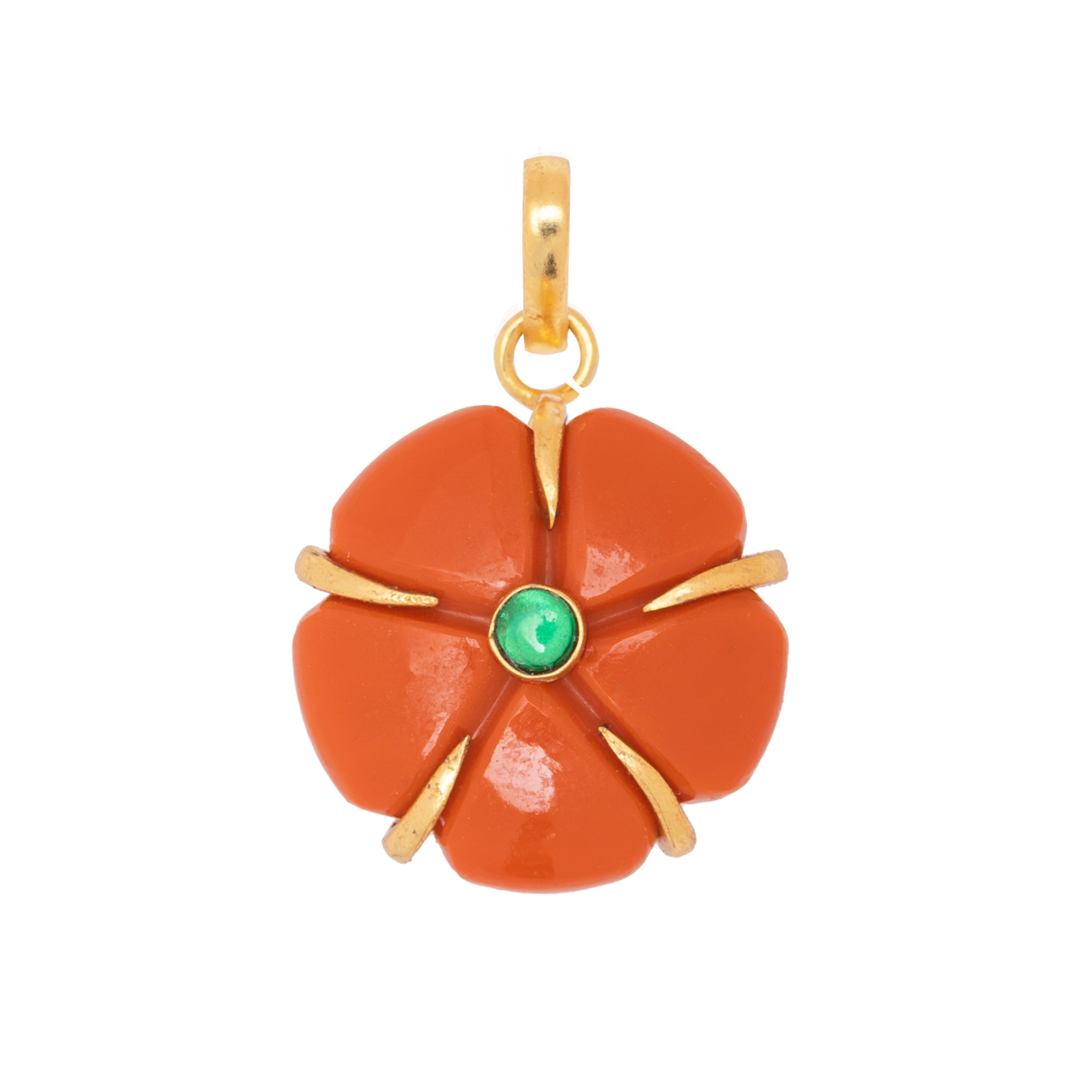 COLGANTE FLOR NARANJA 22MM