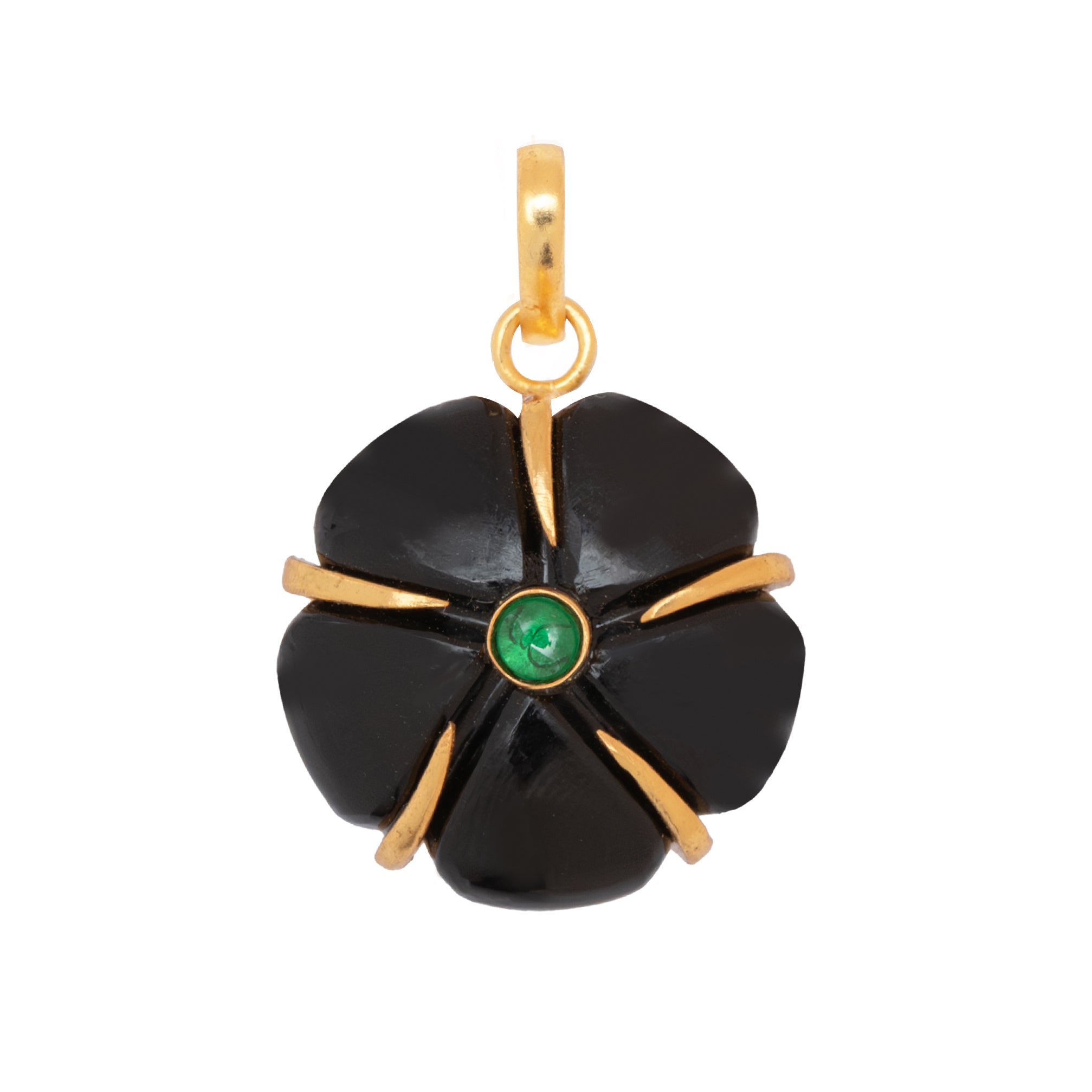 COLGANTE FLOR NEGRA 22MM