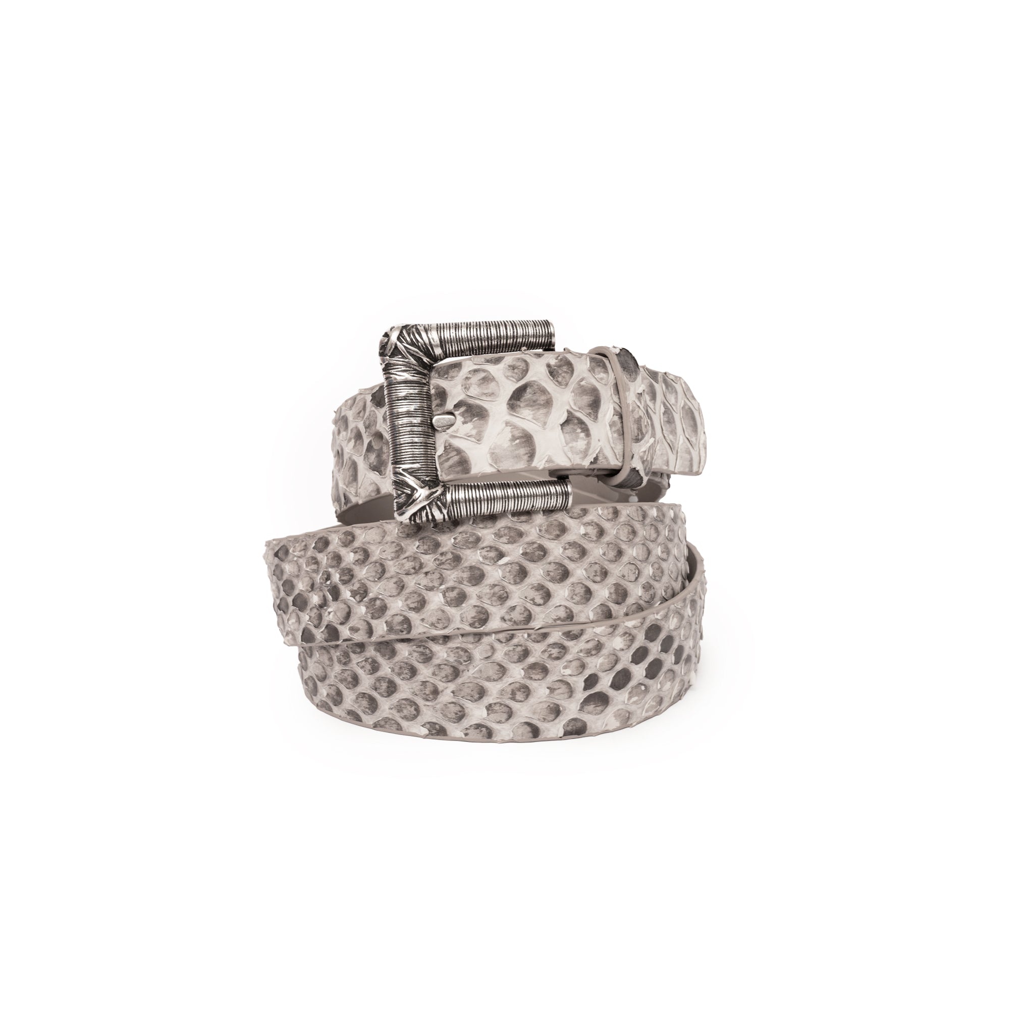 CINTURÓN NATURAL HILOS PLATA 3CM