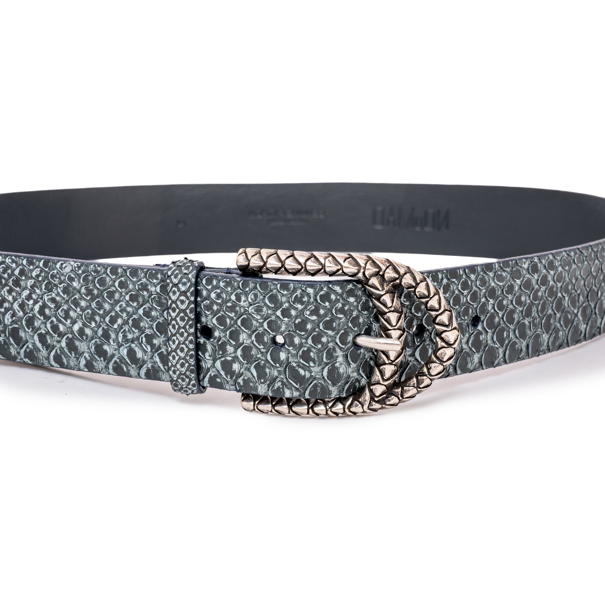 BASIC CAMEL SILVER BELT 4CM