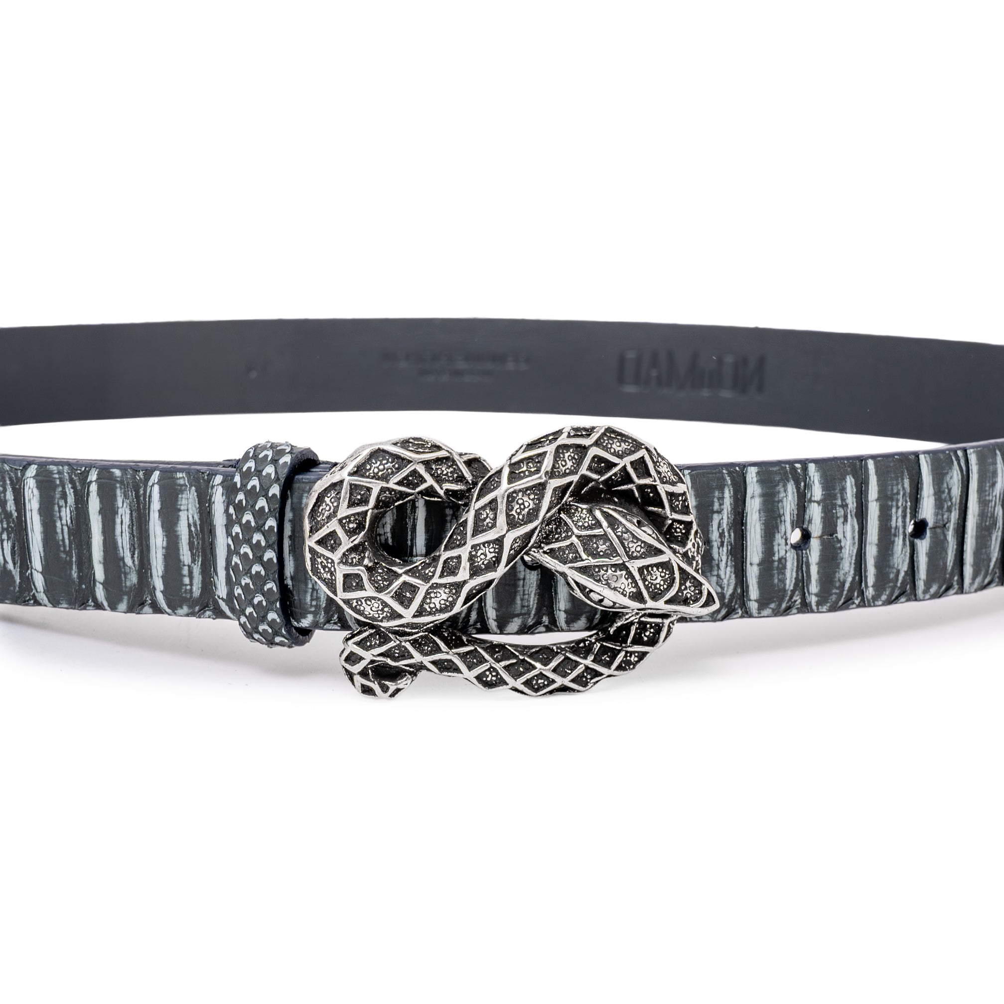 BLACK BELT SILVER SNAKE 3CM