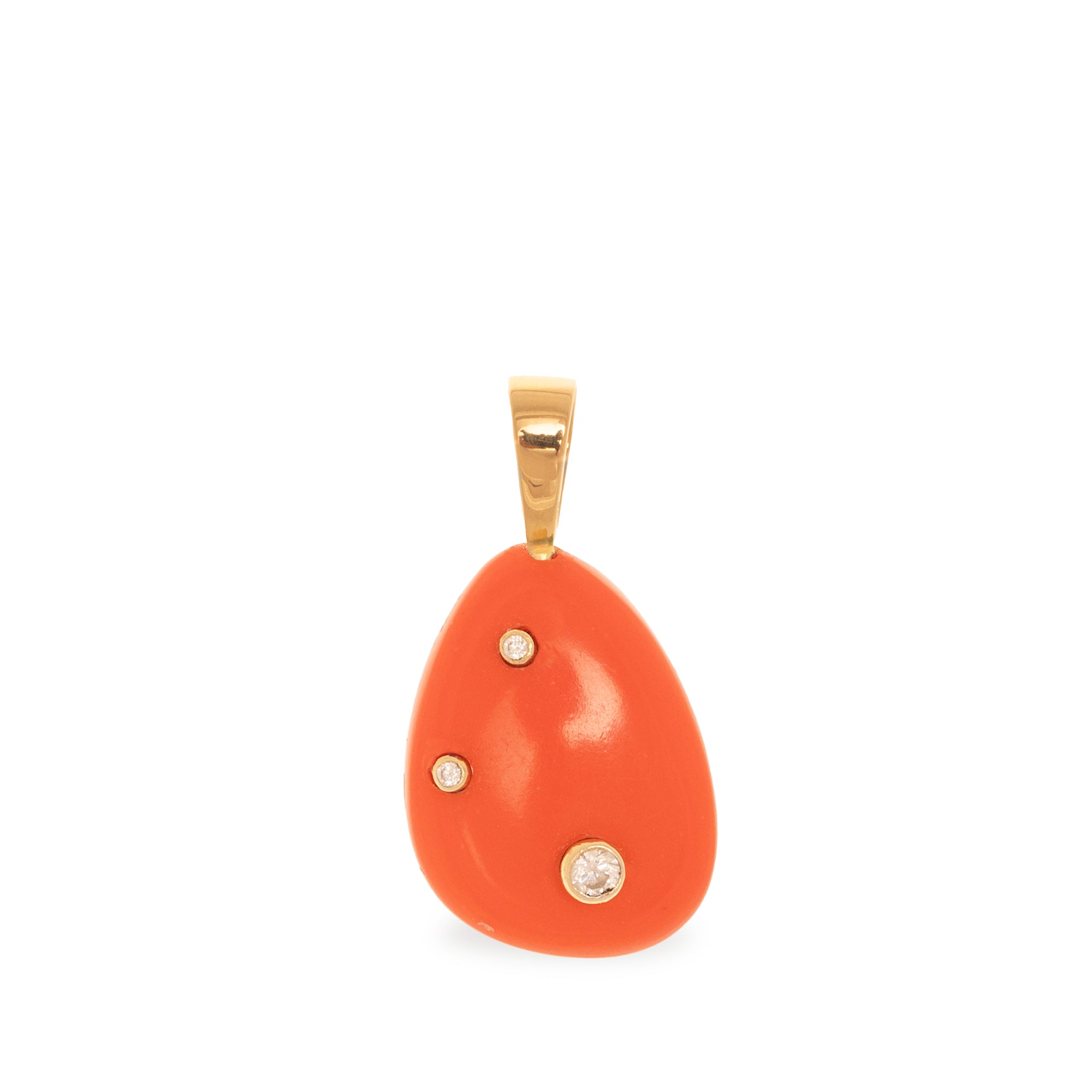 COLGANTE OVAL NARANJA 20MM