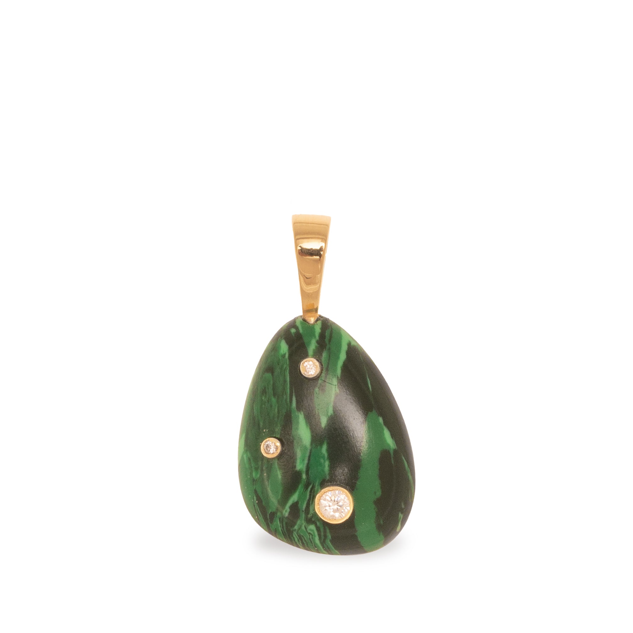 COLGANTE OVAL VERDE 20MM