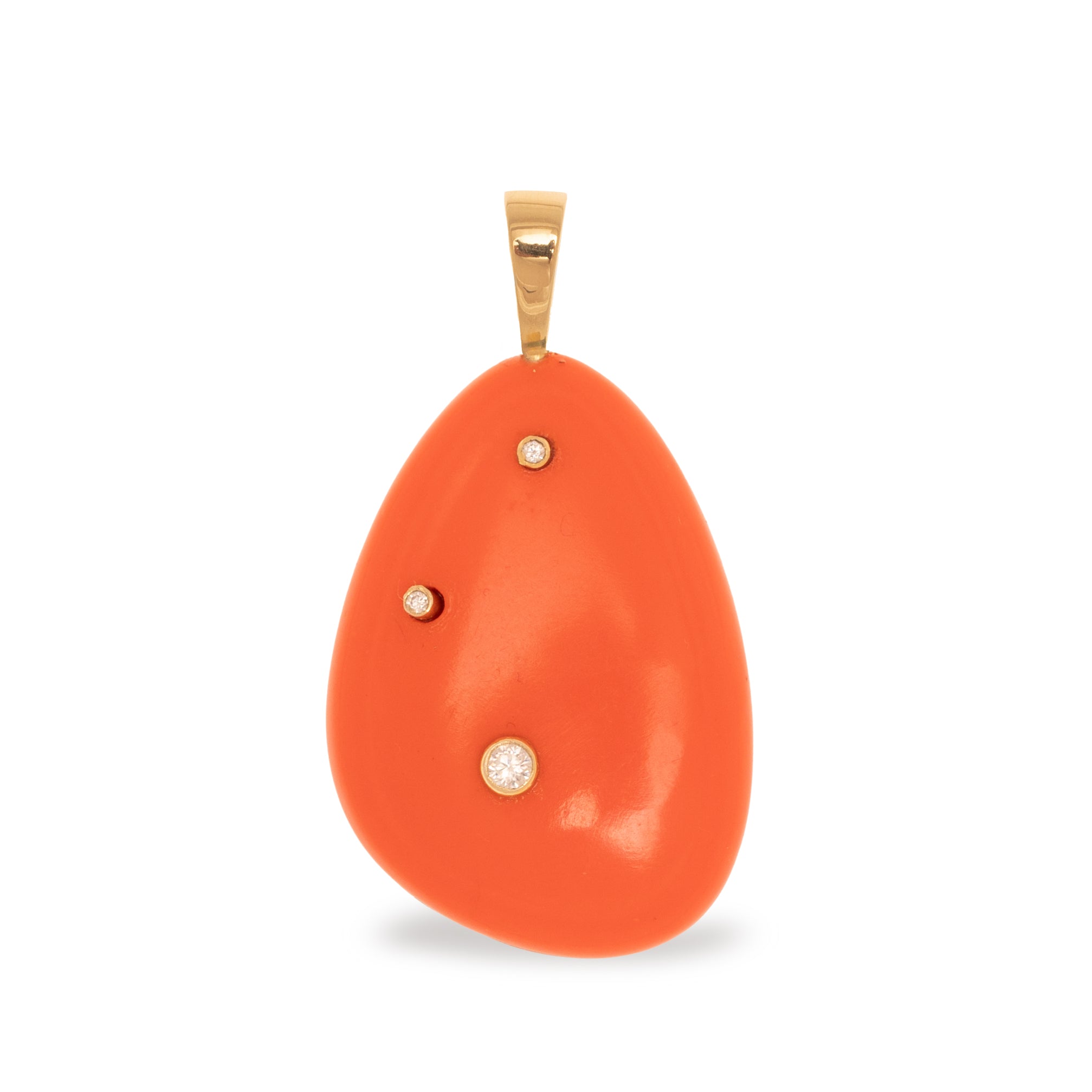 COLGANTE OVAL NARANJA 30MM