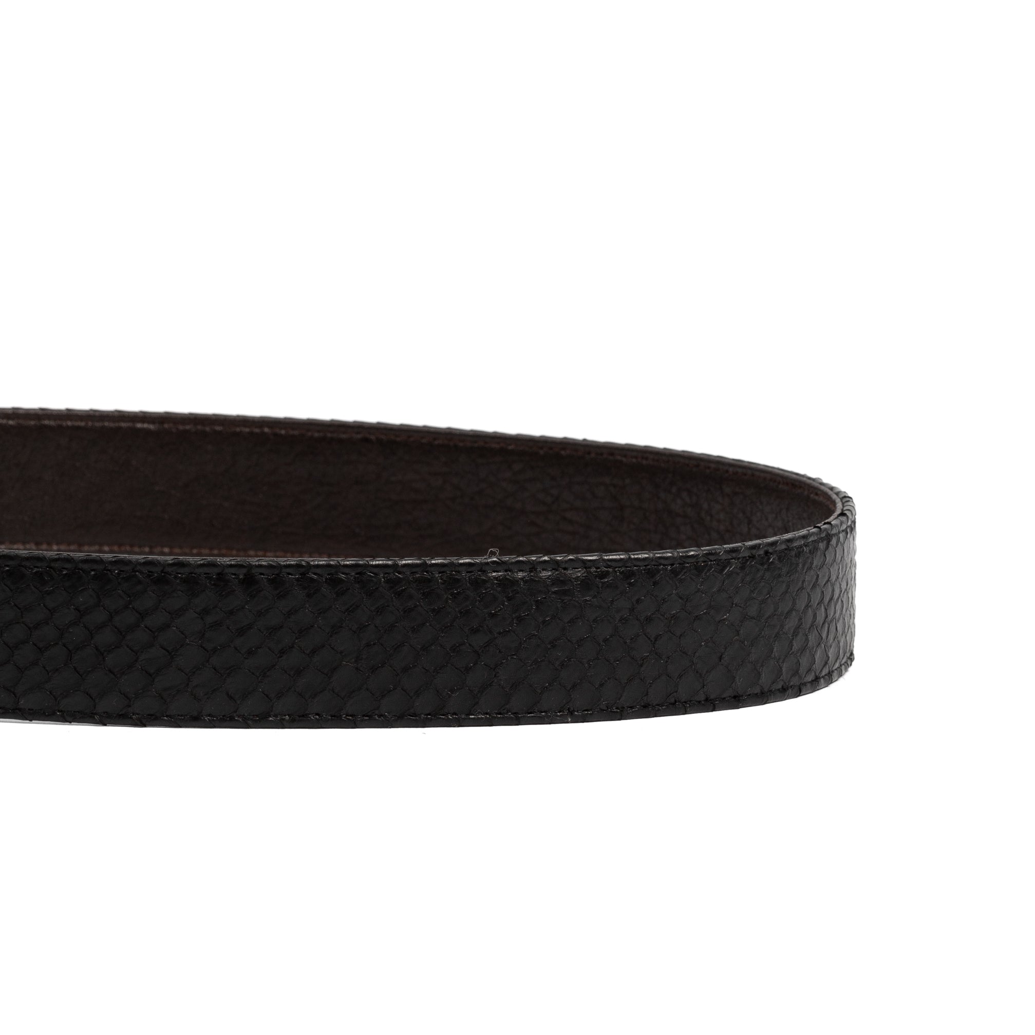 CINTURÓN NEGRO BÁSICA PLATA 4CM